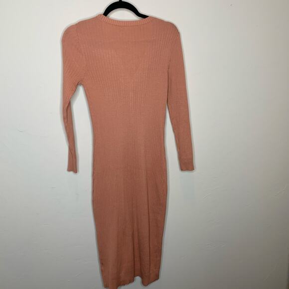 Heartloom Revolve Burnt Orange Button Front Sweater Dress Sz Small - Picture 6 of 11